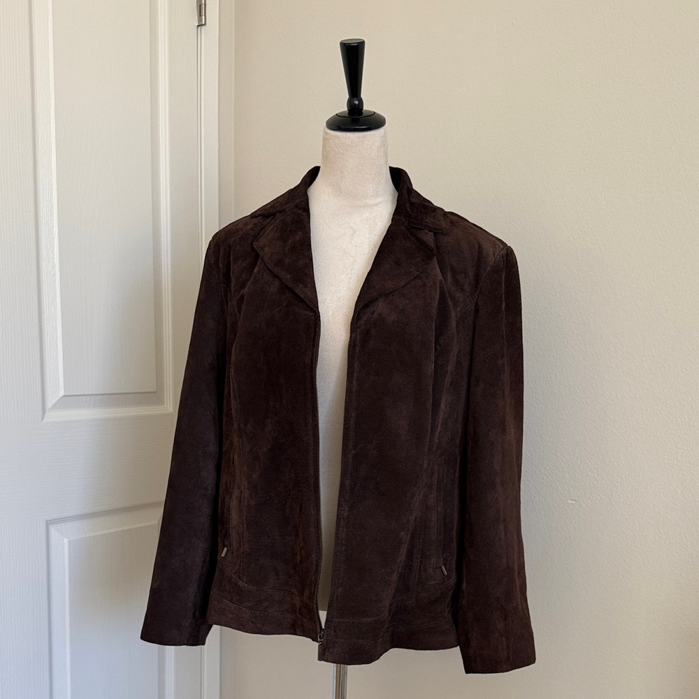 Chocolate Brown Suede Jacket